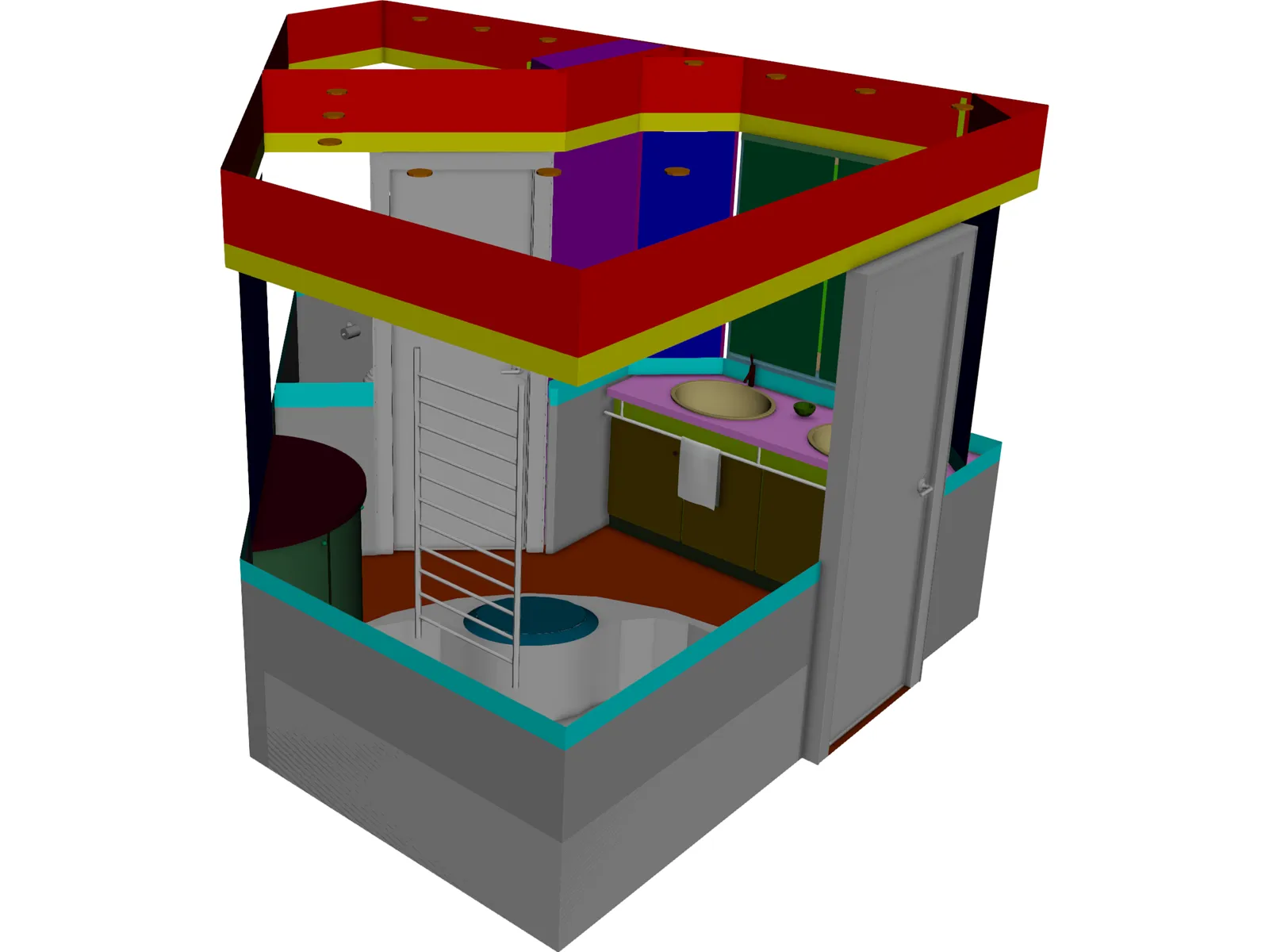 Italian Luxury Bathroom 3D Model main preview