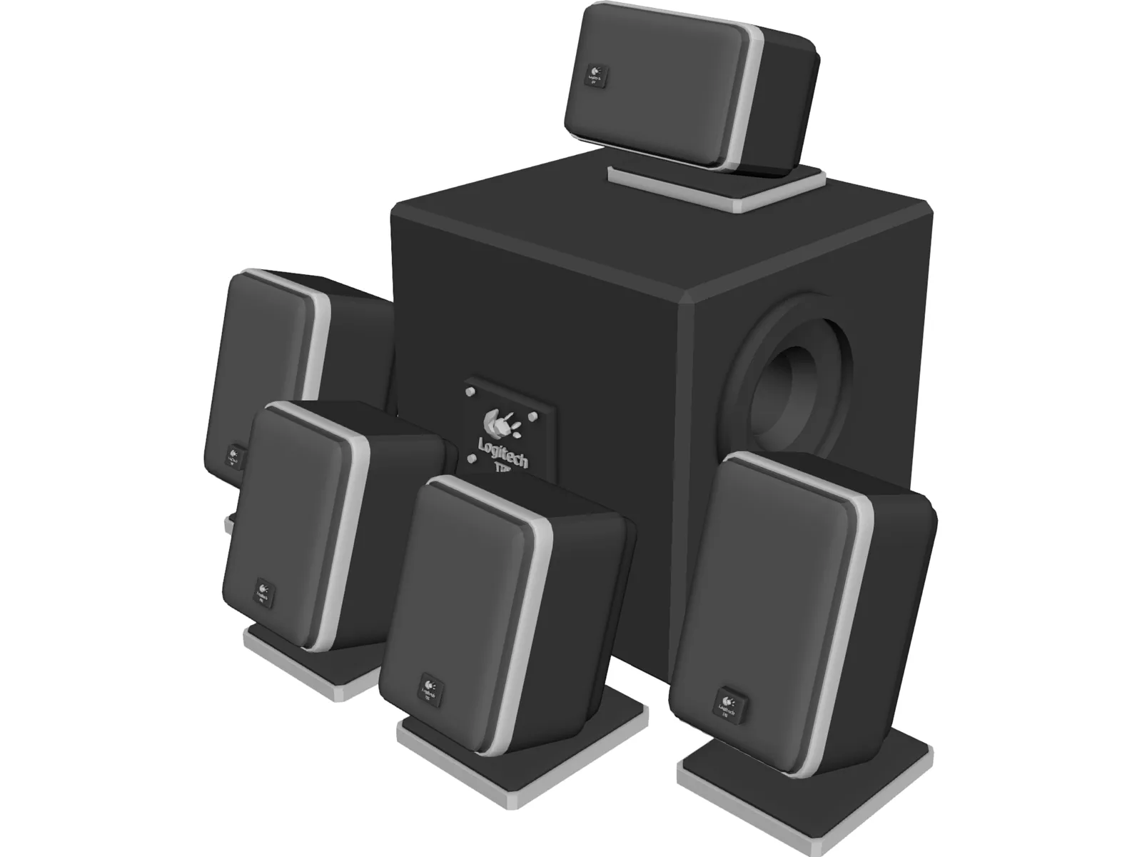 Surround Speaker Set 5.1 3D Model main preview