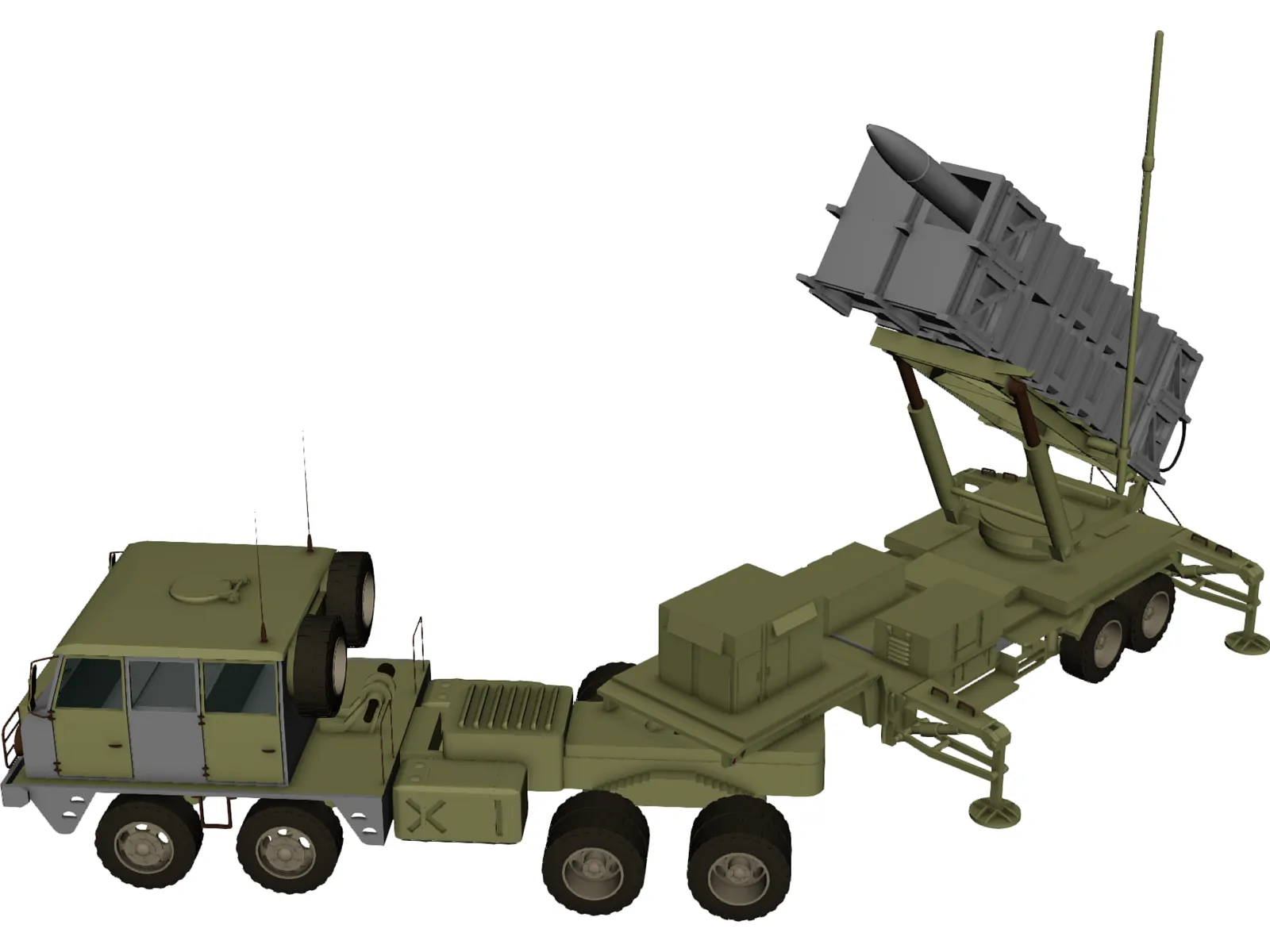 Patriot Missile 3D Model main preview