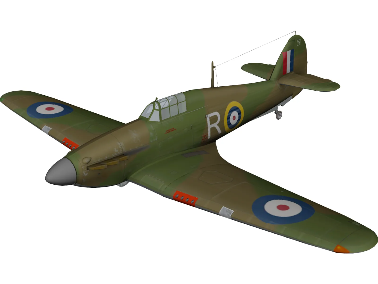 Hawker Hurricane I 3D Model main preview