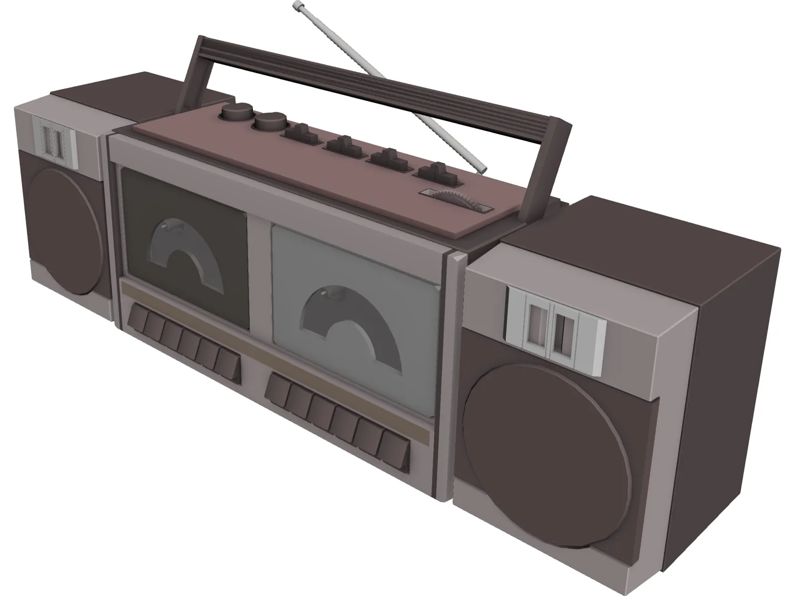 Radiocassette 3D Model main preview