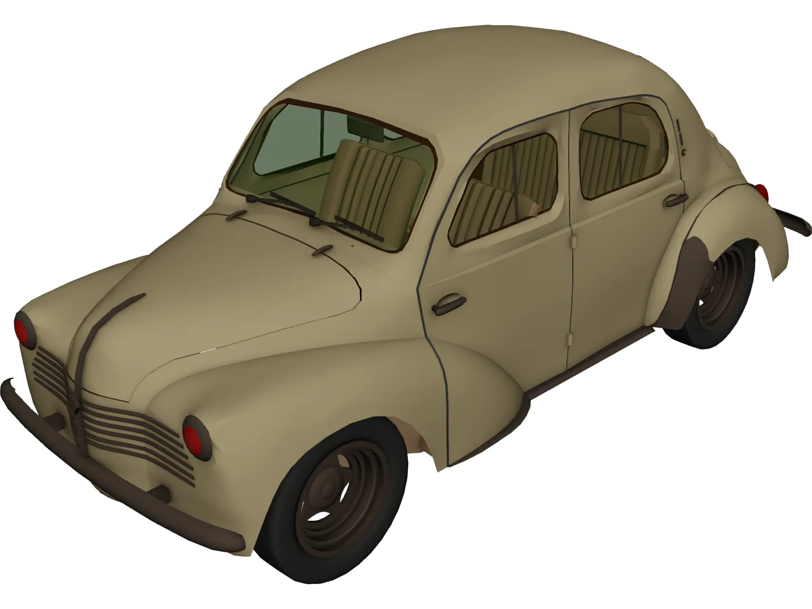 Renault 4CV (1946) 3D Model main preview