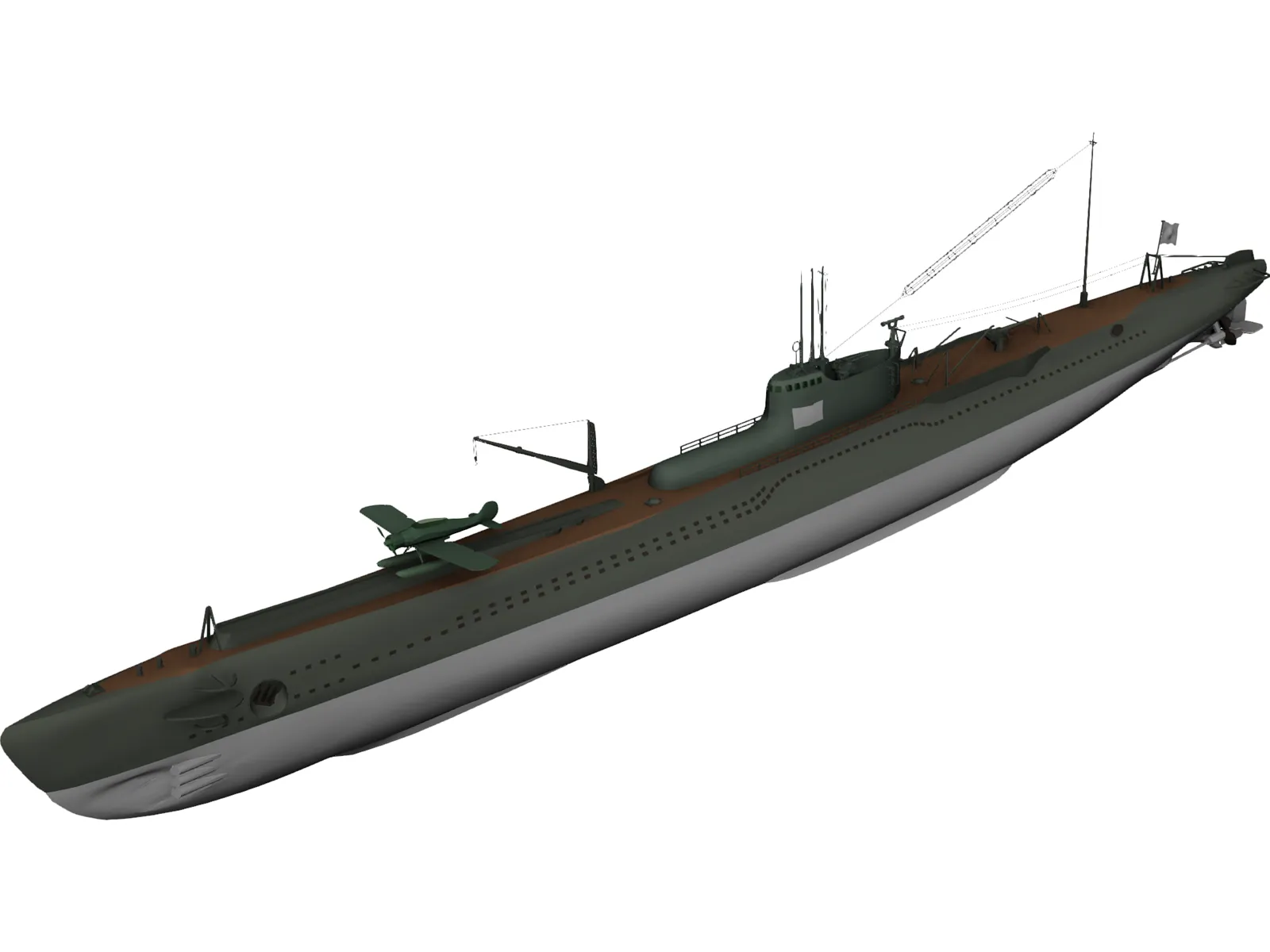 Submarine First Class 3D Model main preview