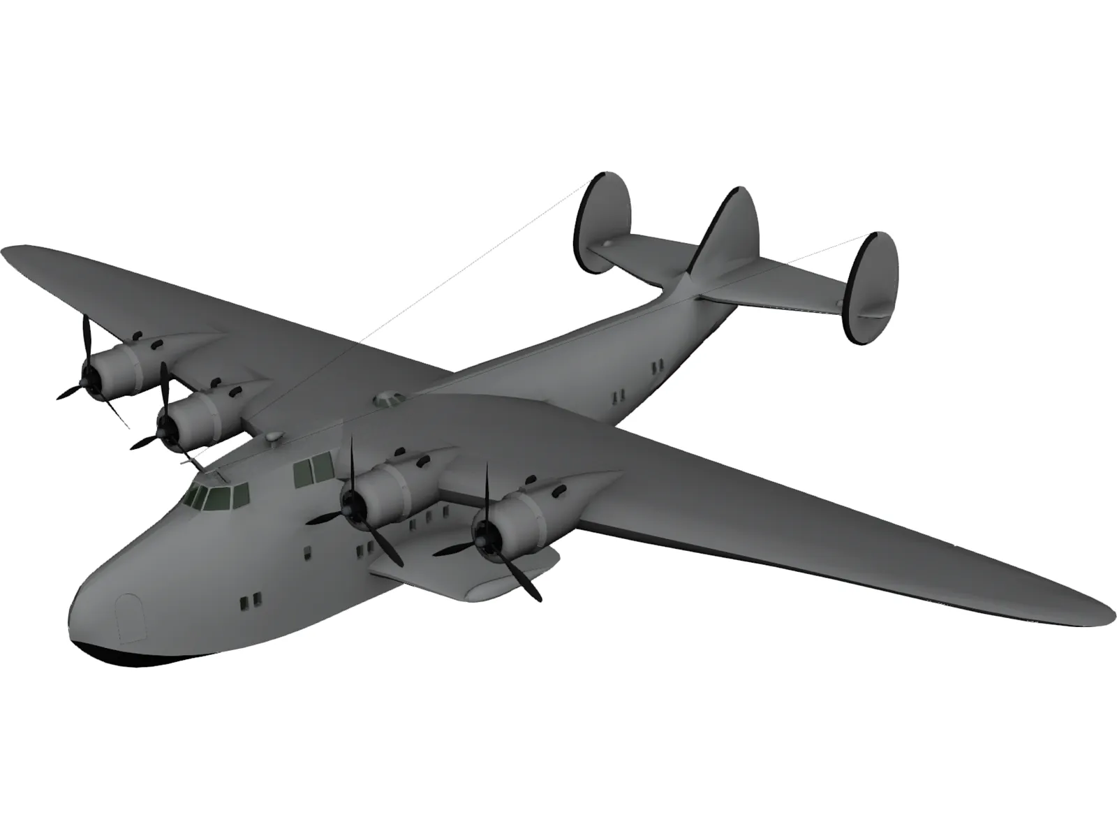 Boeing 314 Clipper 3D Model main preview