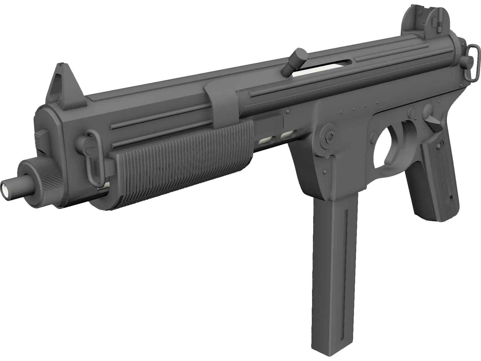 Walther MPL Submachinegun (9 mm) 3D Model main preview