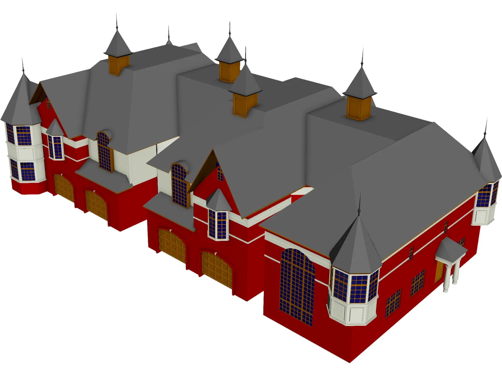 Elegant Townhomes 3D Model main preview