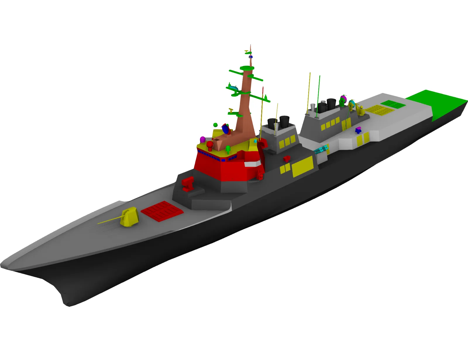 ROK Destroyer KDX-III 3D Model main preview