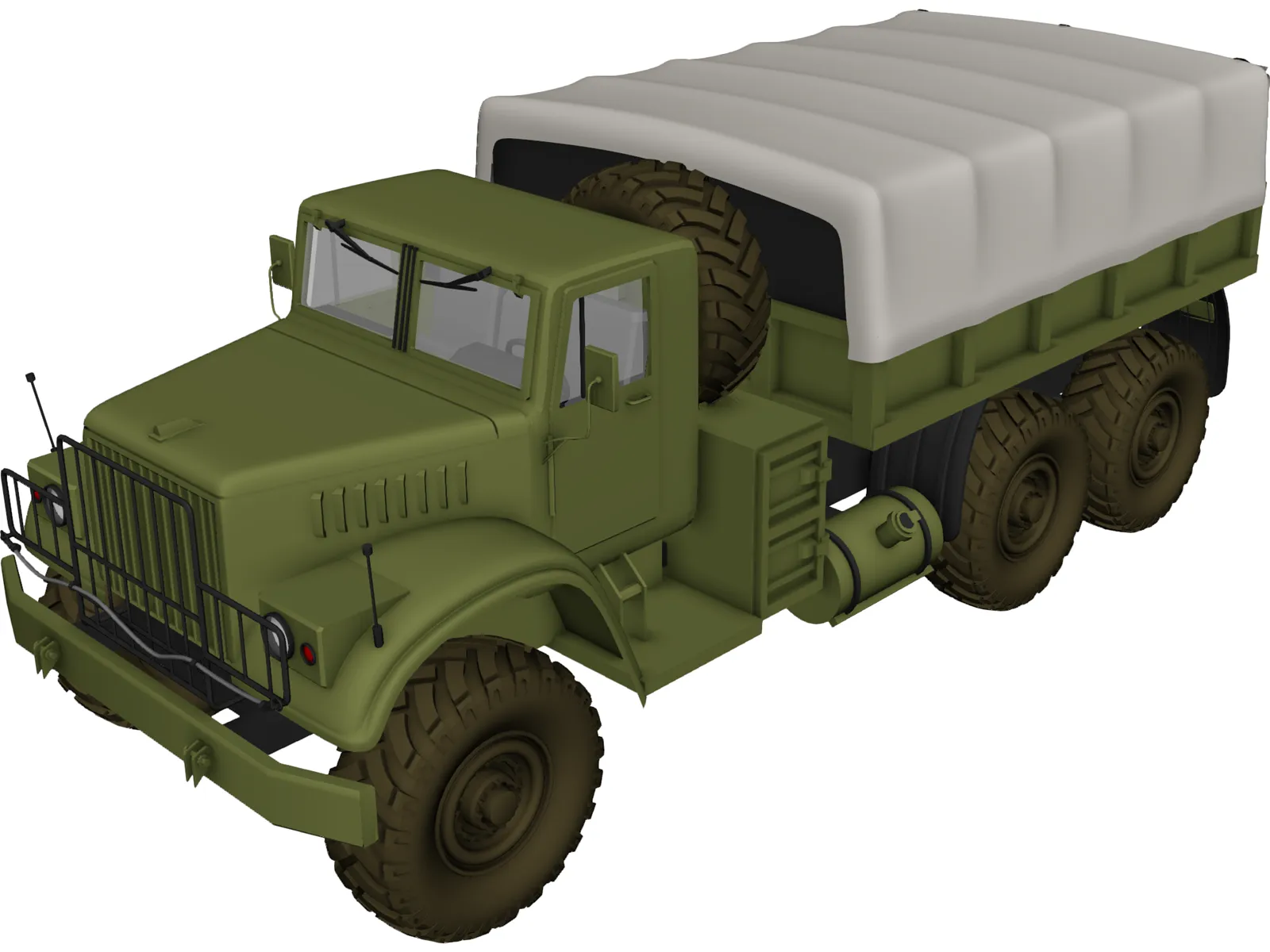 KrAZ 150 3D Model main preview
