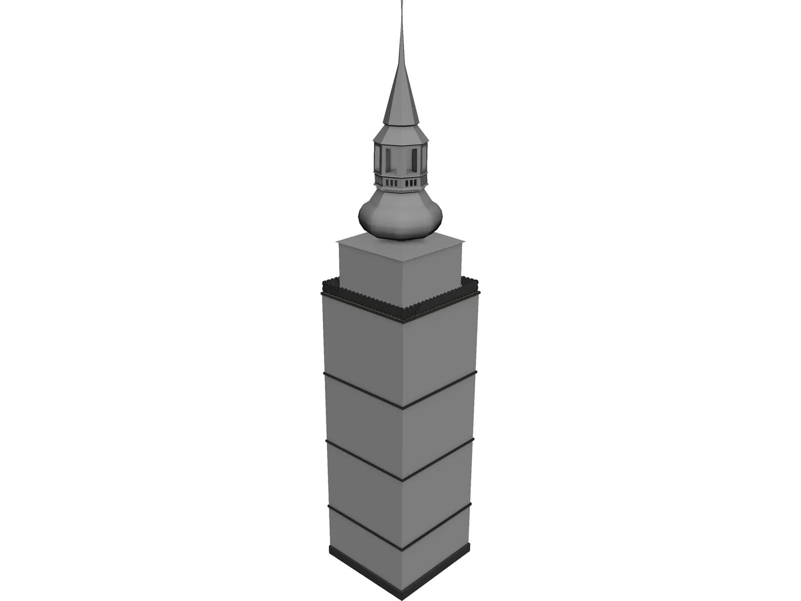 Nizna City Tower of Church 3D Model main preview