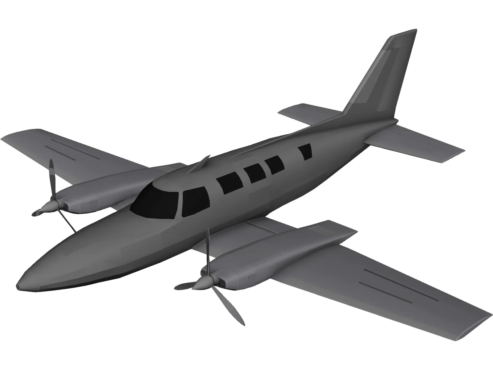 Cessna 402C 3D Model main preview