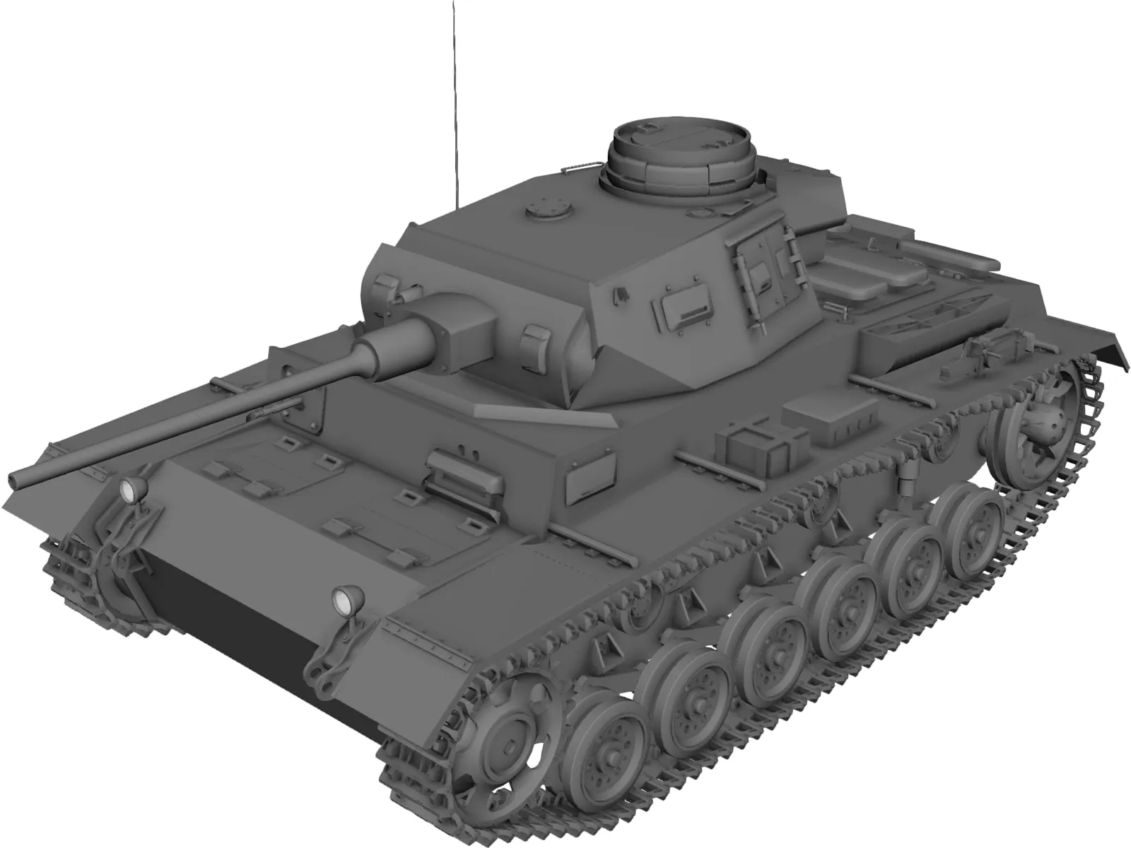 Panzer 3D Model main preview