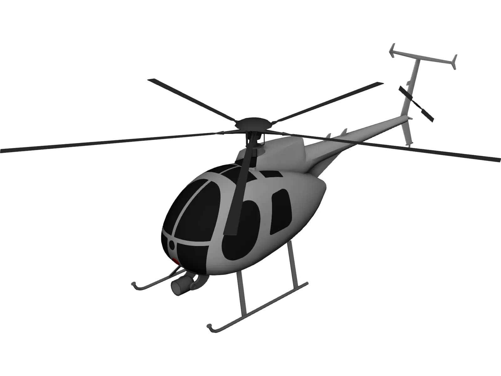 Boieng 500 Little Bird 3D Model main preview