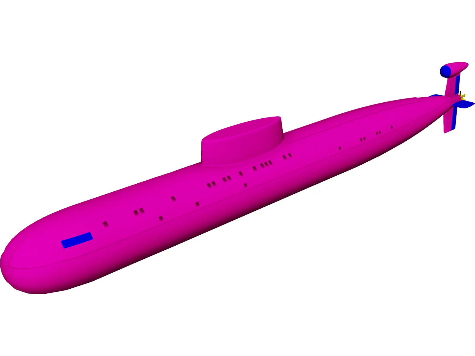Sierra Class Submarine 3D Model main preview