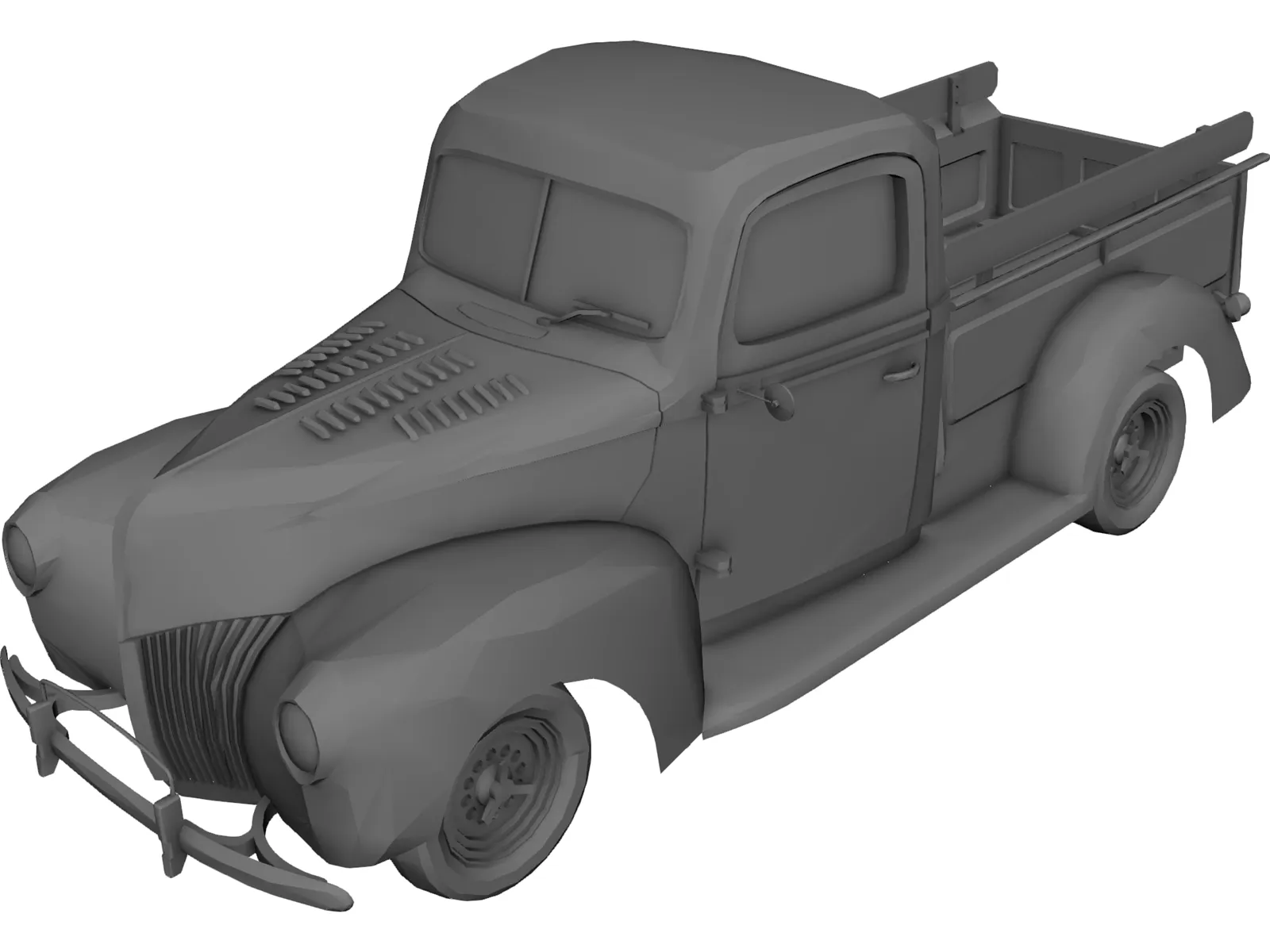 Ford Pickup Street Road (1940) 3D Model main preview