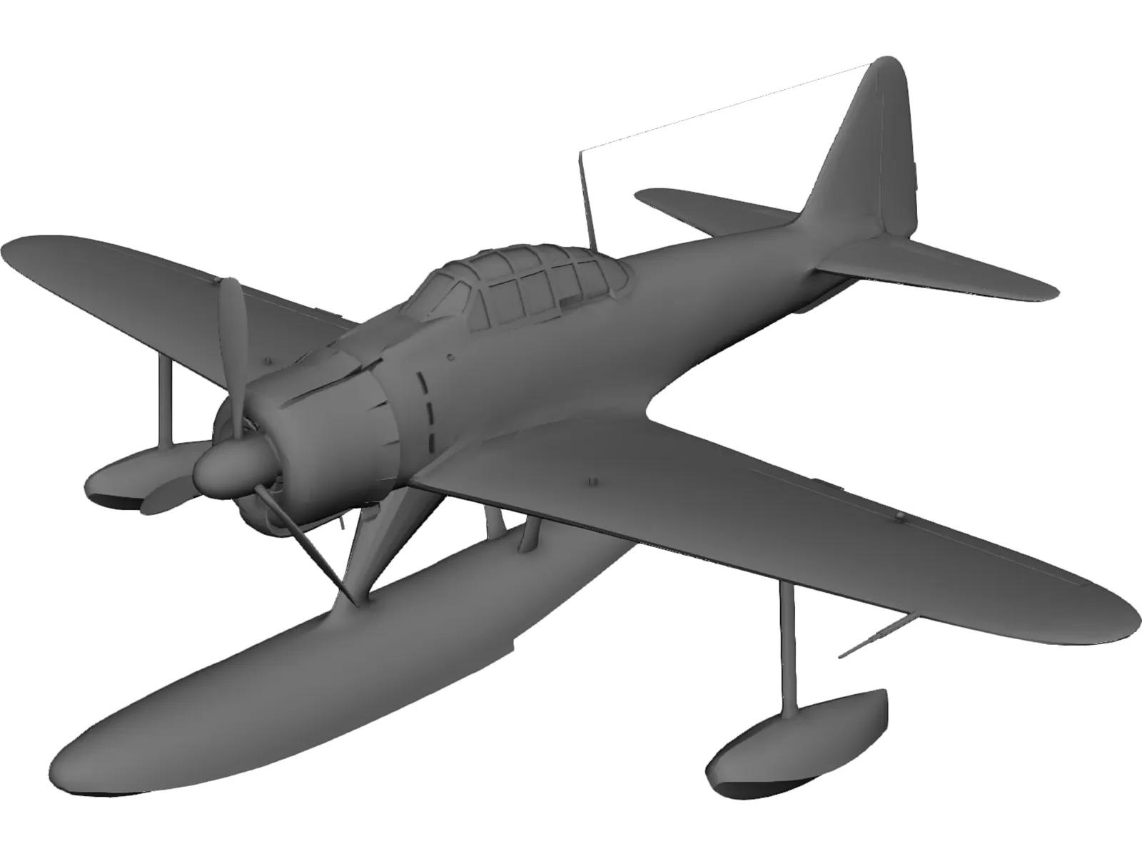 A6M2-N Type 2 Rufe 3D Model main preview