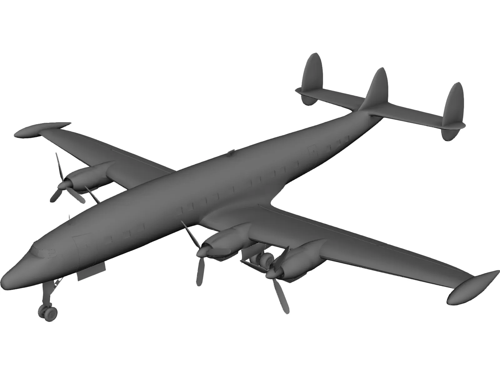 Lockheed C-121 Constellation 3D Model main preview