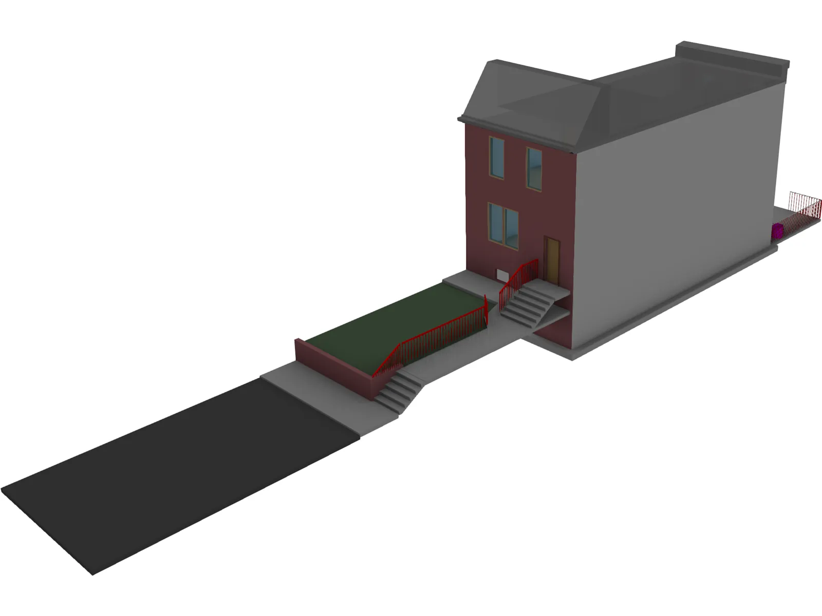Philadelphia Row Home 3D Model main preview