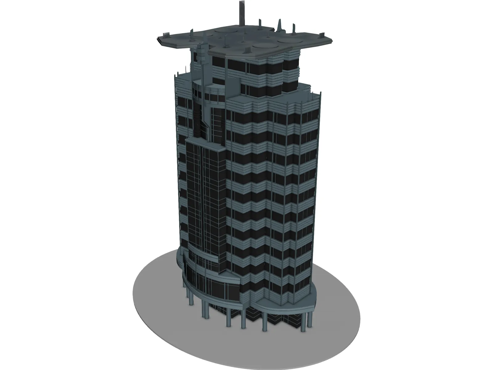 Small Tower 3D Model main preview