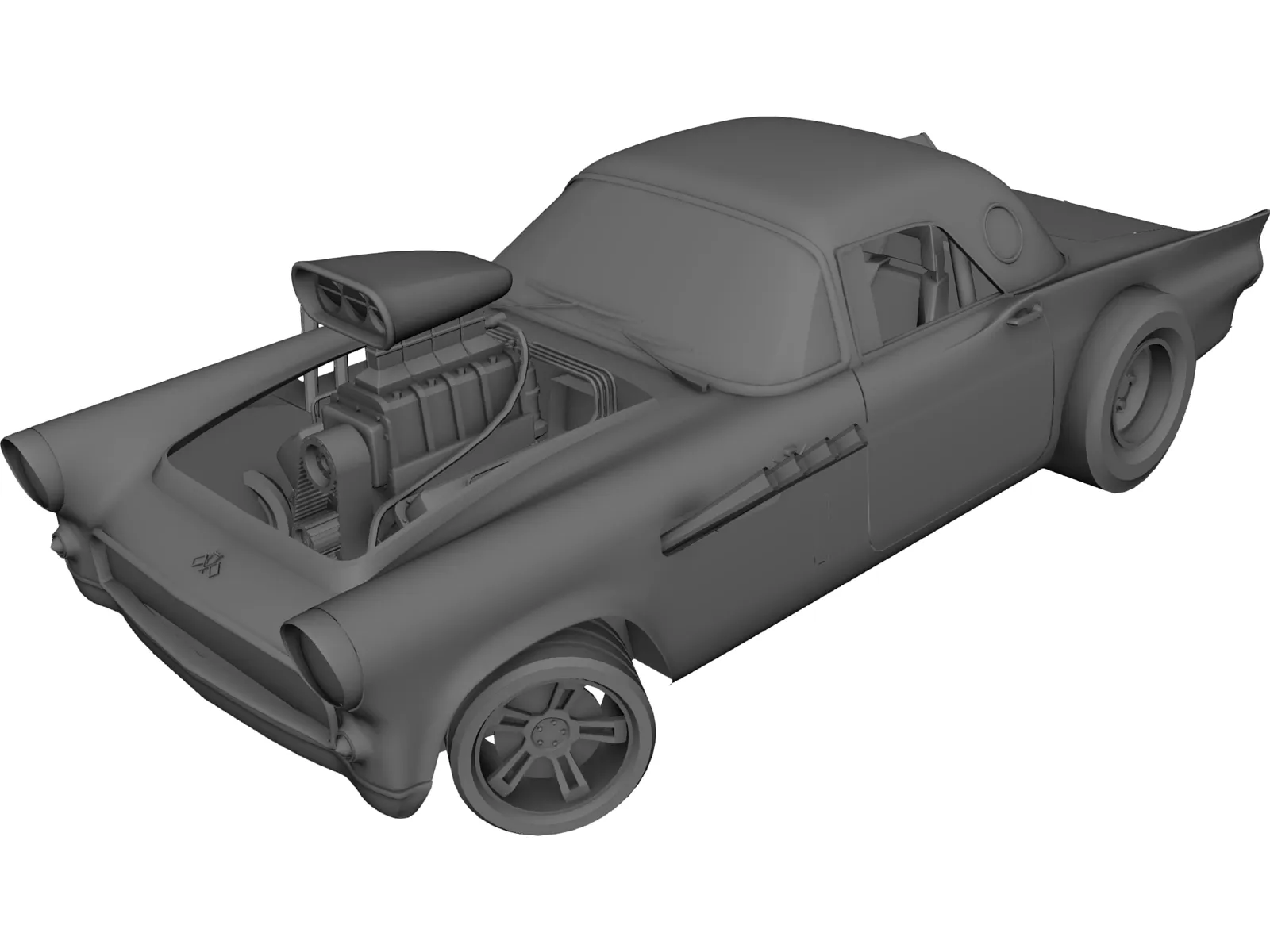 Ford Thunderbird Dragster 3D Model main preview