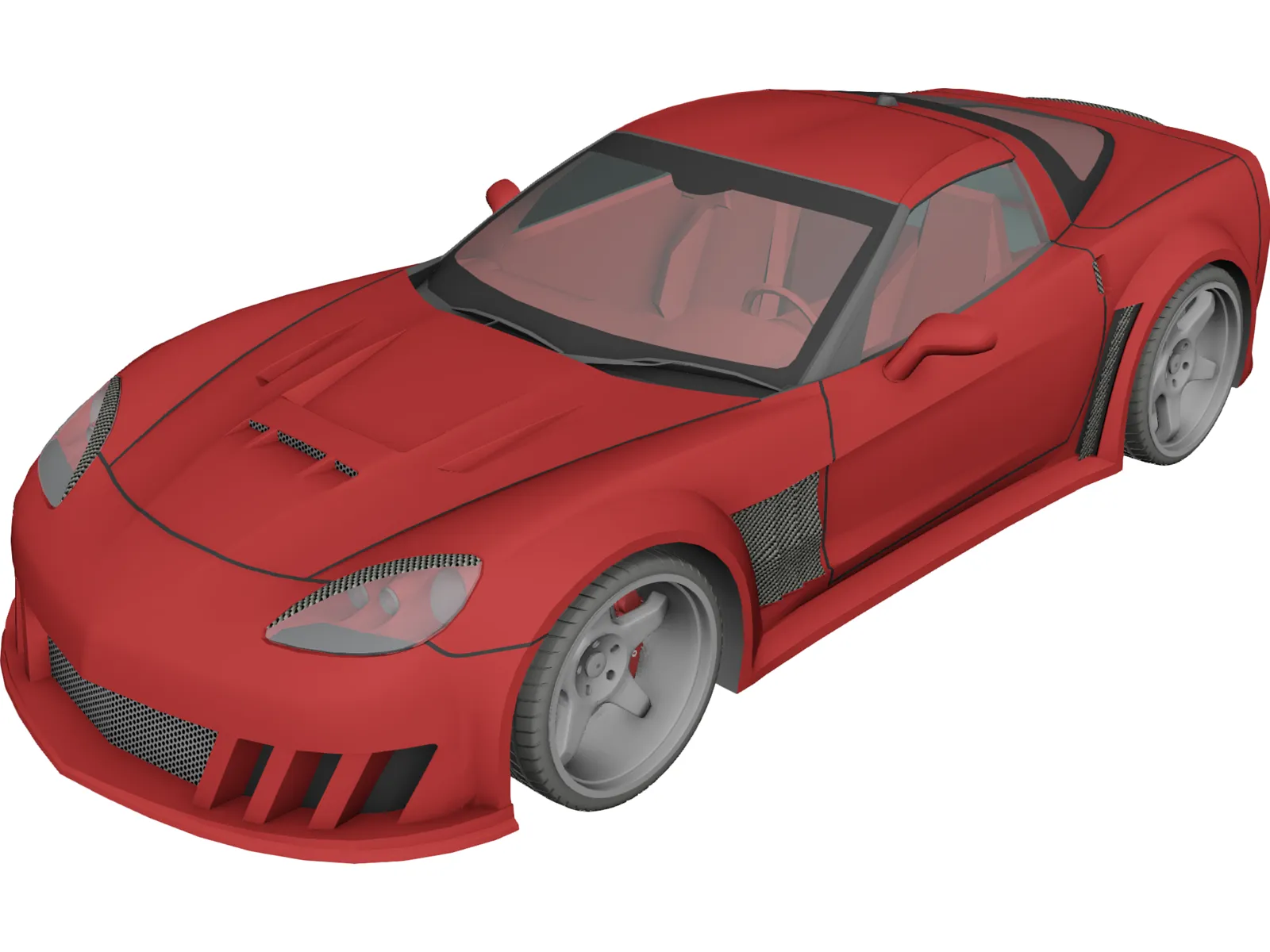 Chevrolet Corvette C6 [Tuned] 3D Model main preview