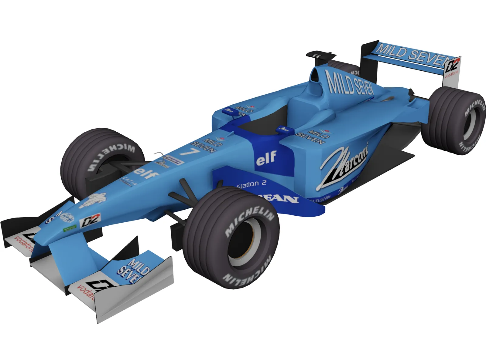 F1 Benetton 2001 3D Model main preview
