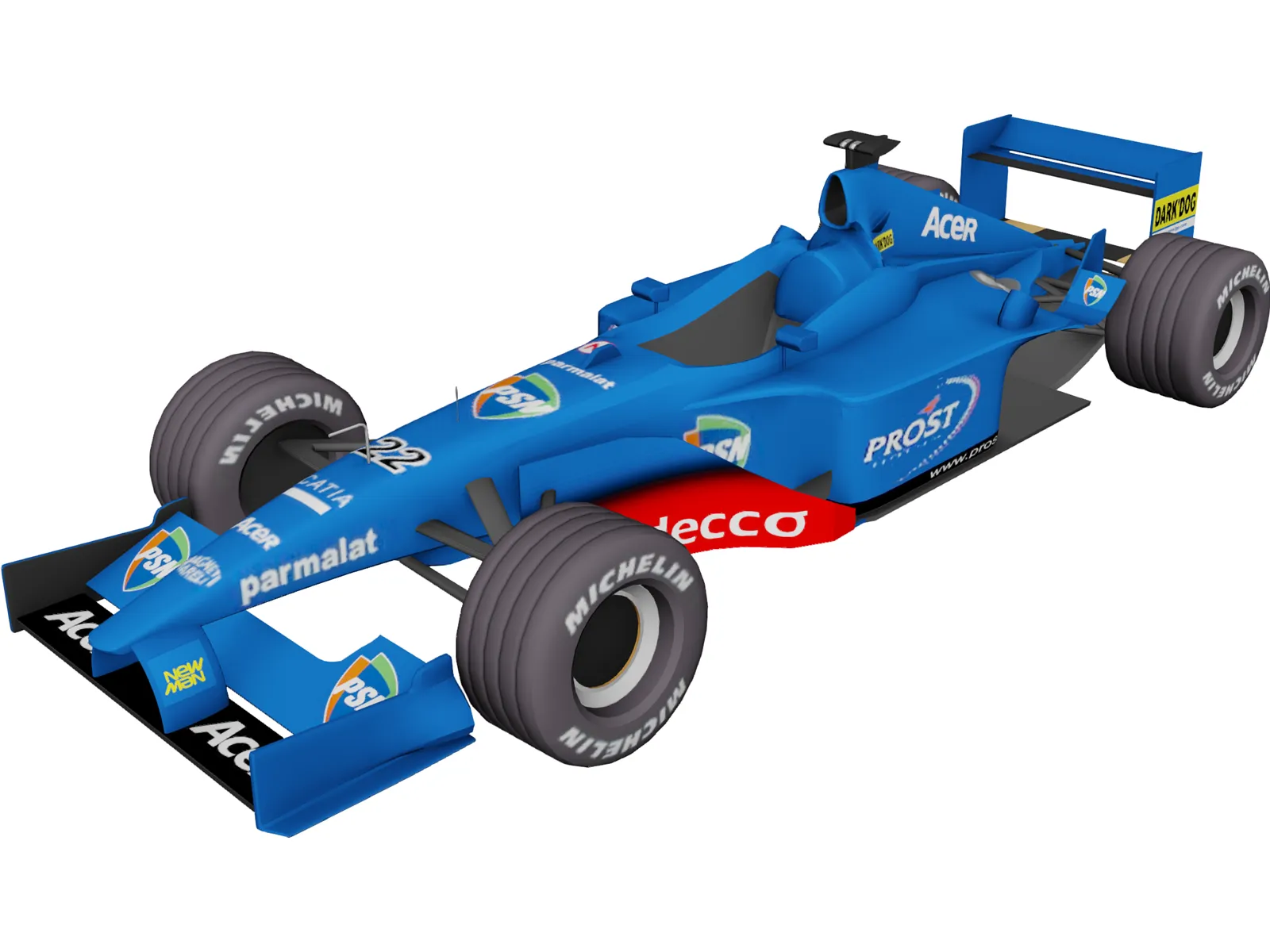 F1 Prost 2001 3D Model main preview