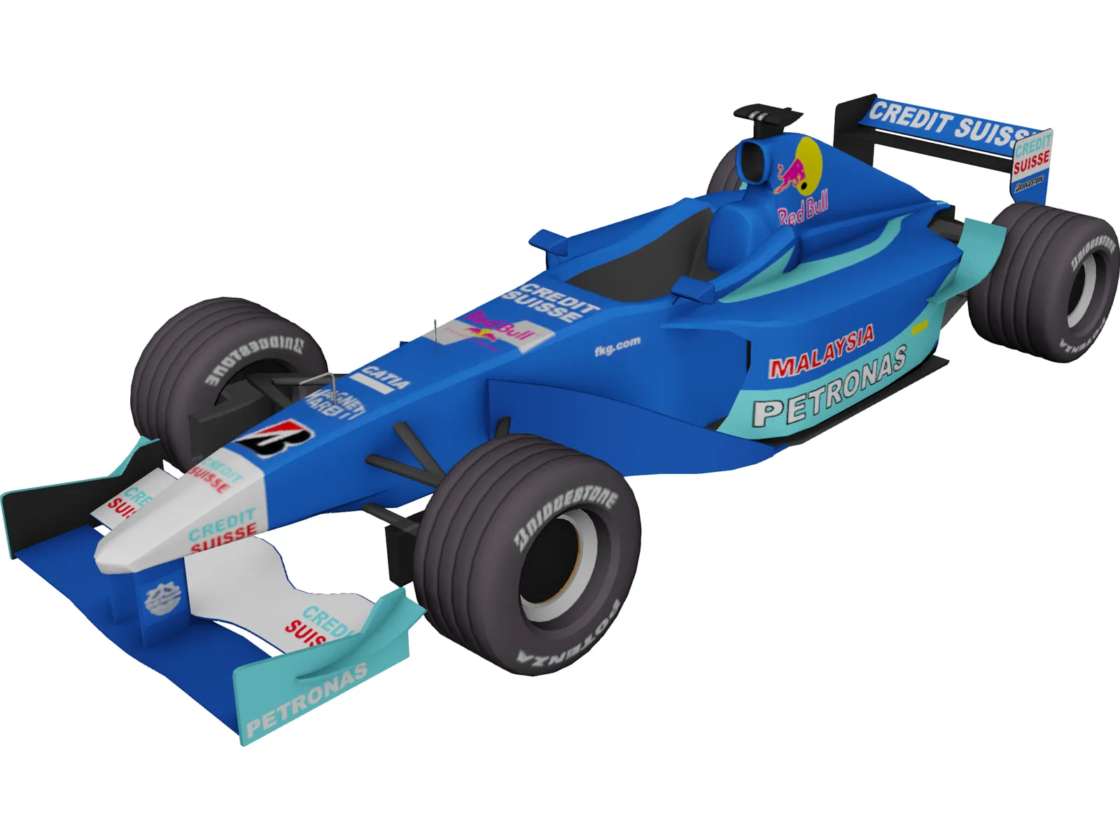 F1 Sauber 2001 3D Model main preview