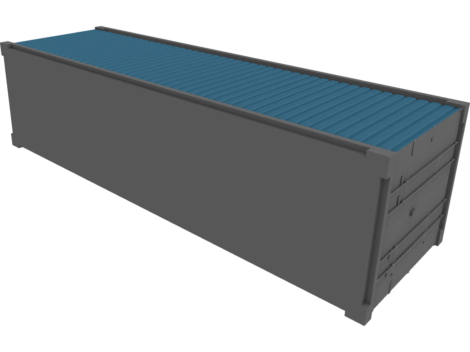 Shipping Container 3D Model main preview