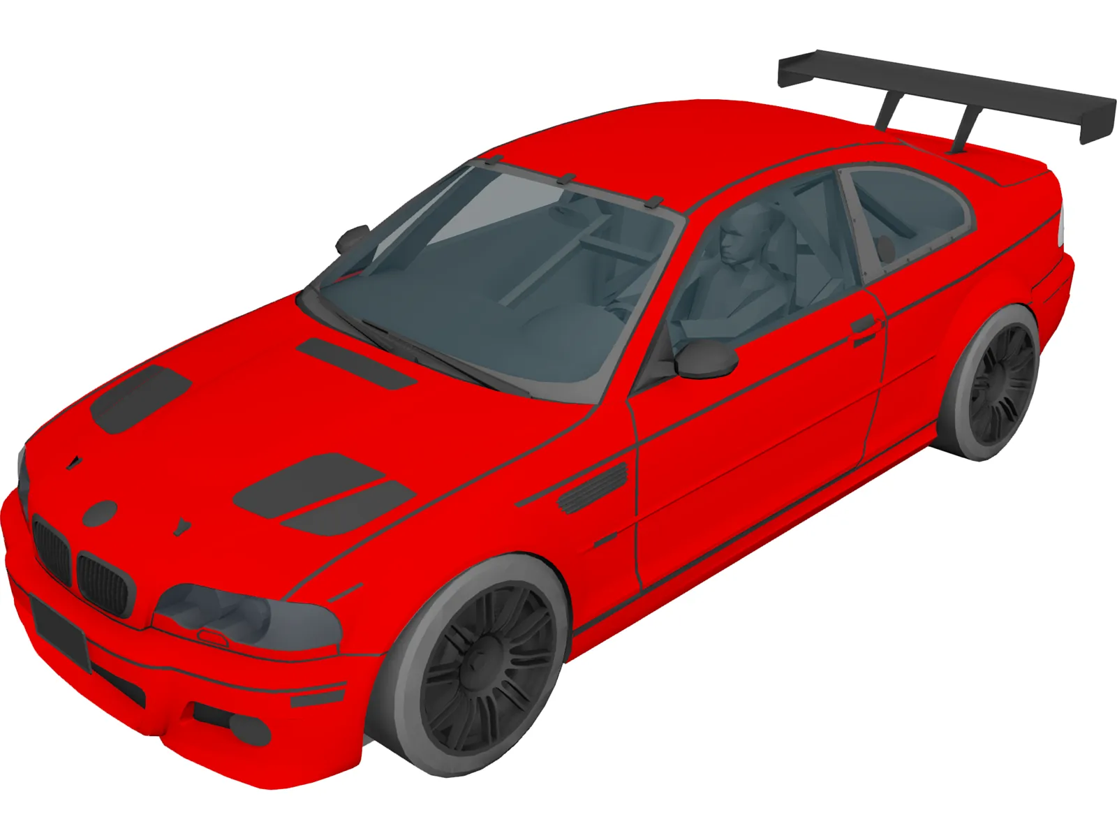 BMW M3 GTR 3D Model main preview