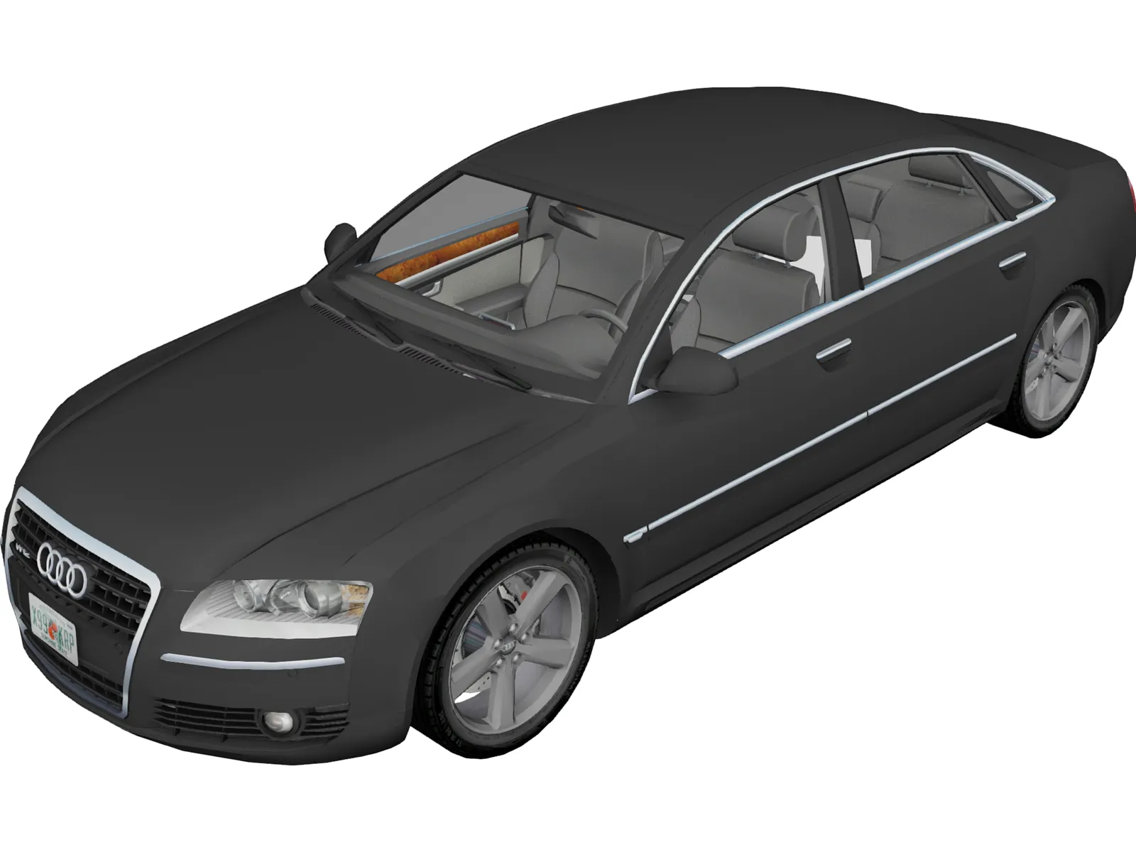 Audi A8L 6.0 W12 Quattro (2004) 3D Model main preview