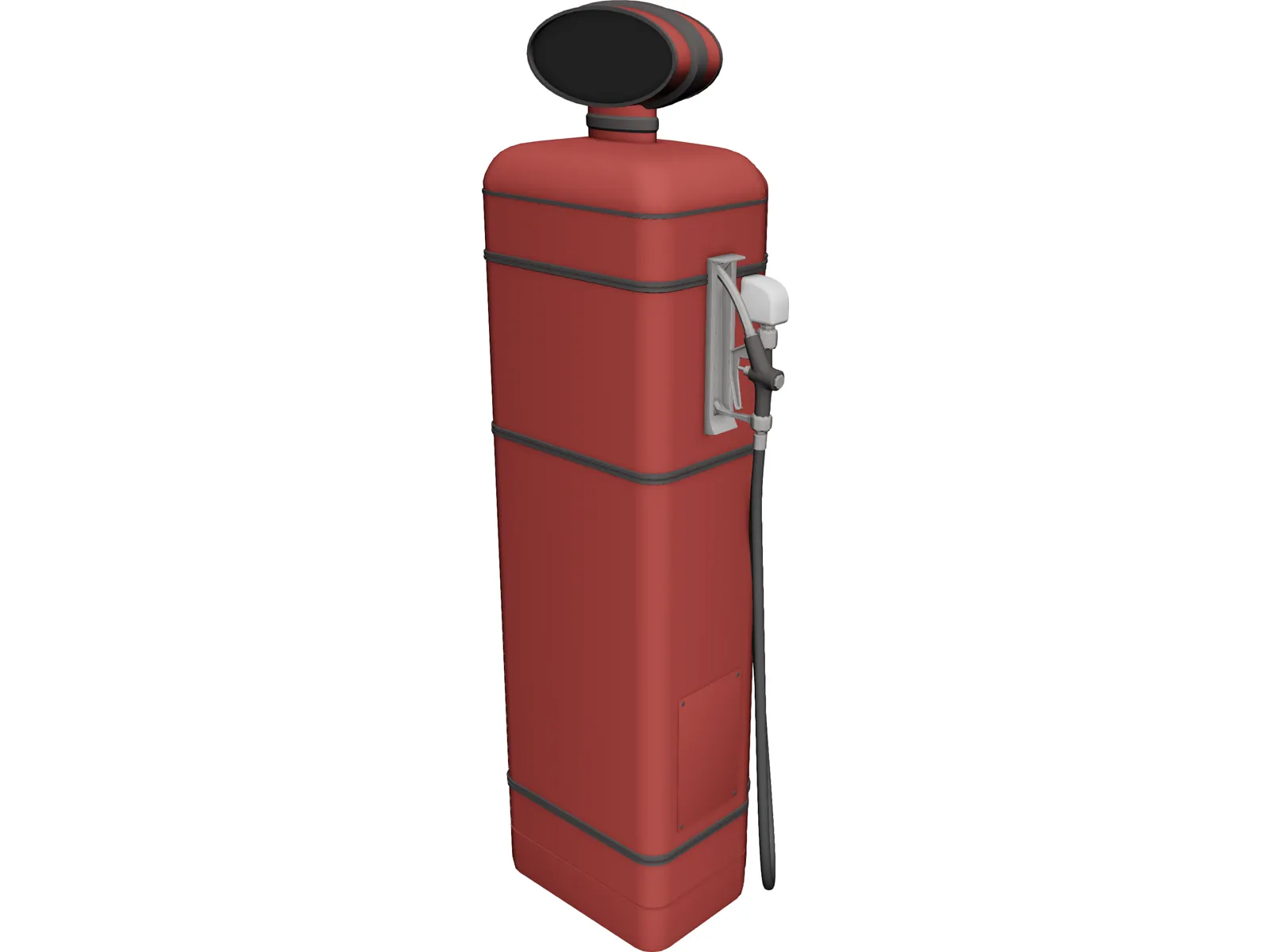 Gas Pump Old 3D Model main preview