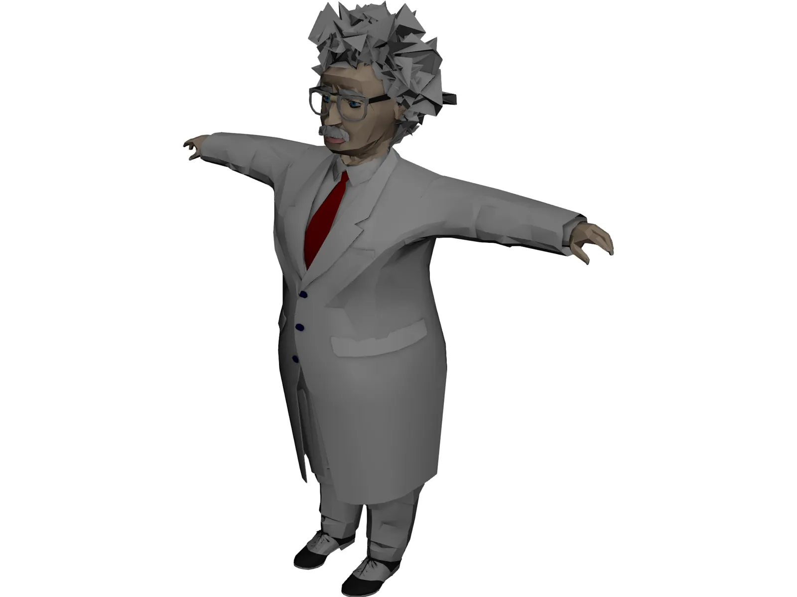 Einstein Scienctist 3D Model main preview