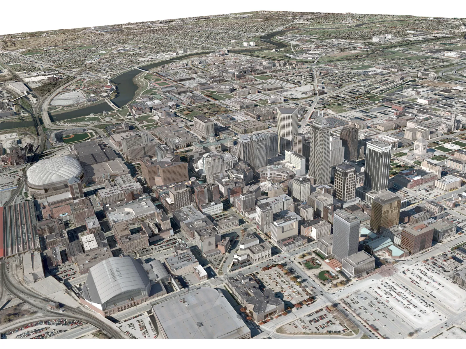 Indianapolis City 3D Model main preview