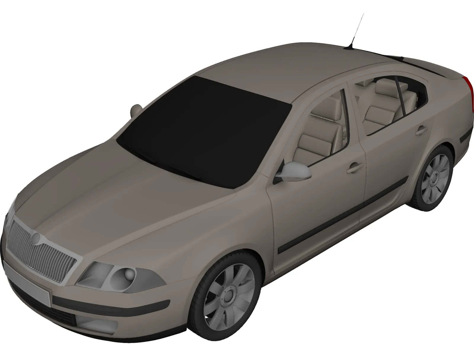 Skoda Octavia (2005) 3D Model main preview