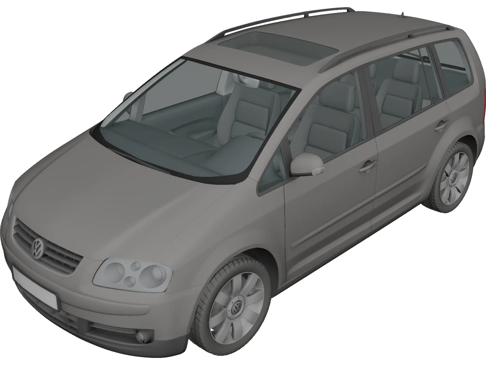 Volkswagen Touran (2003) 3D Model main preview