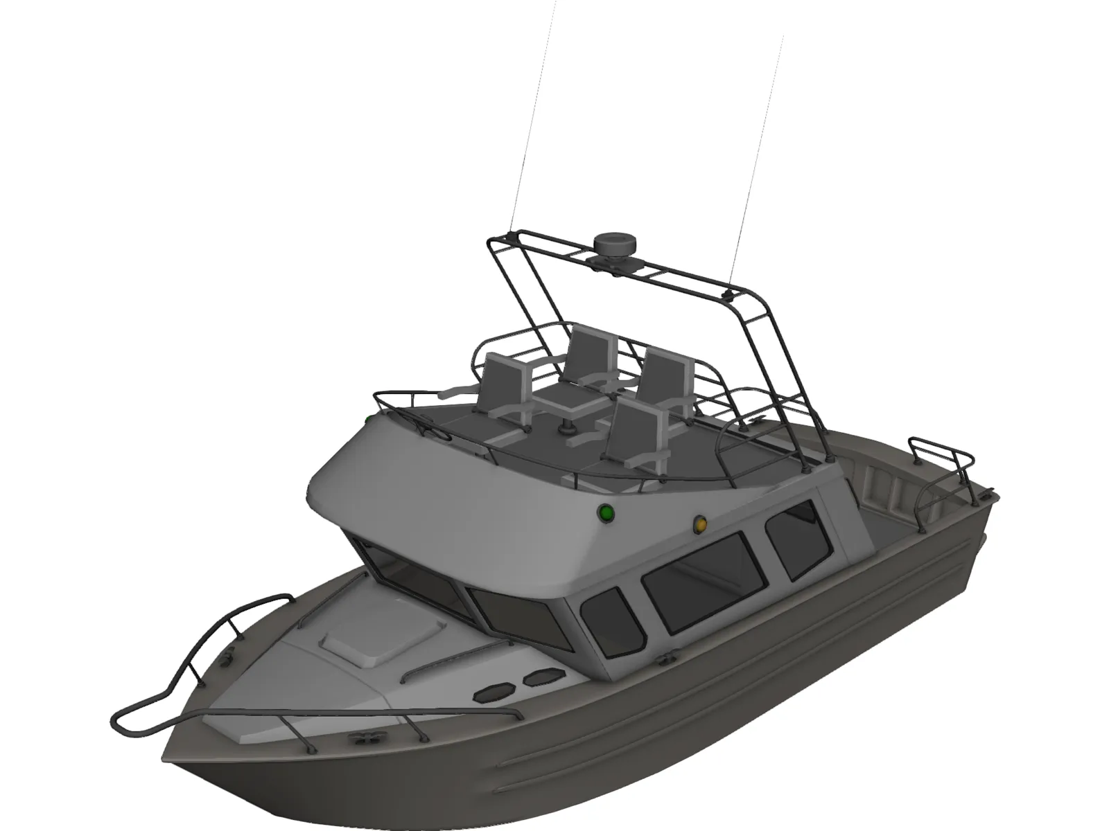 Fishing Boat 3D Model main preview