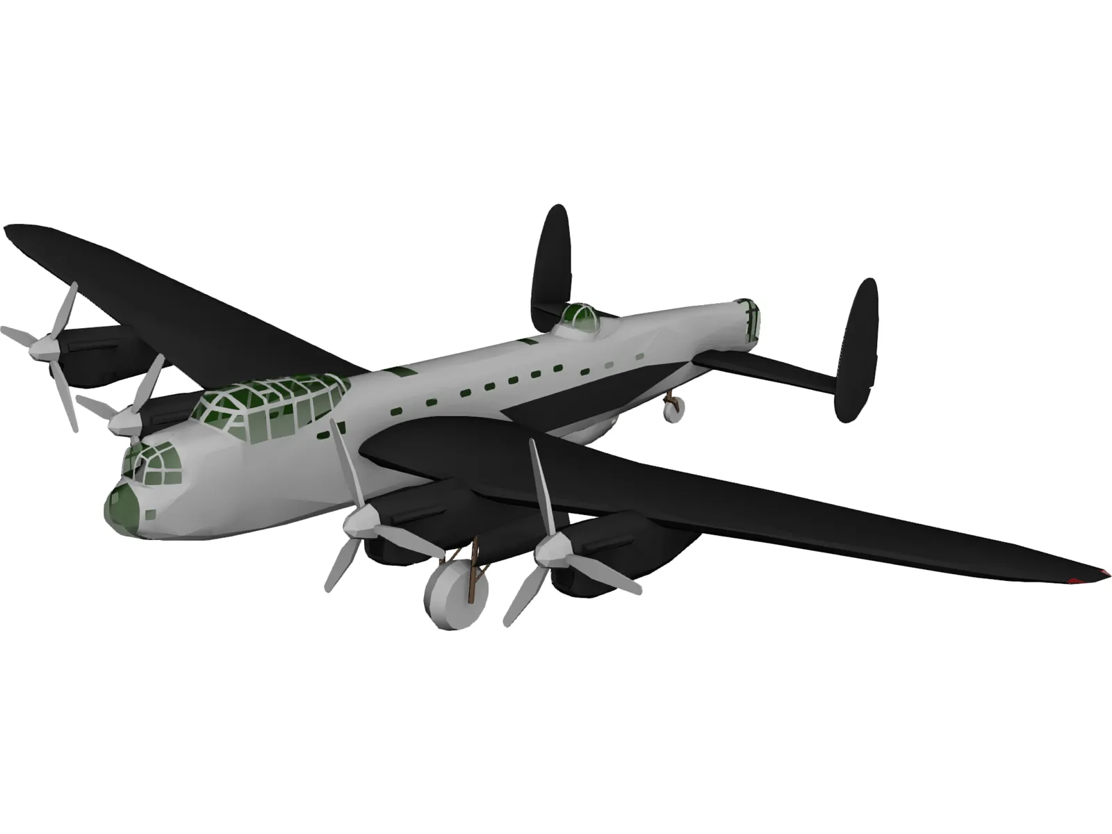 Avro Lancaster Bomber 3D Model main preview