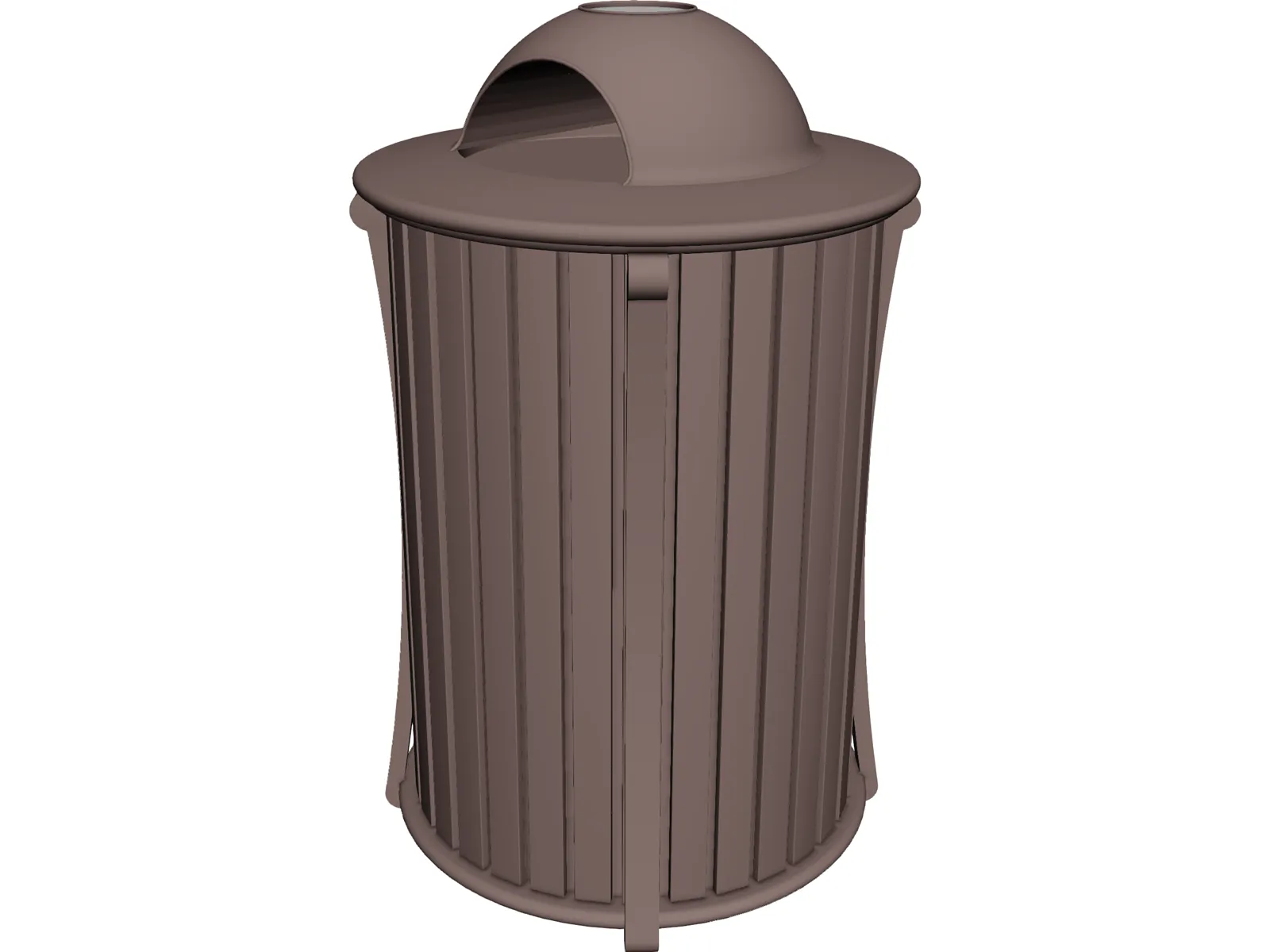 Trash Receptacle 3D Model main preview