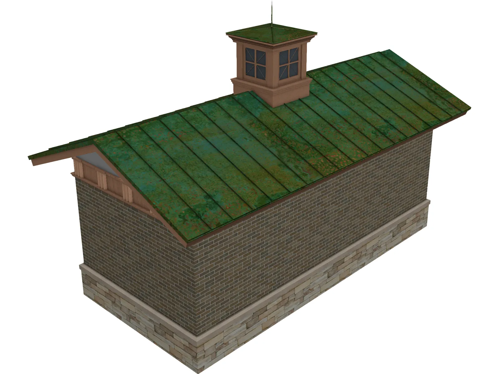 Bath House Structure 3D Model main preview