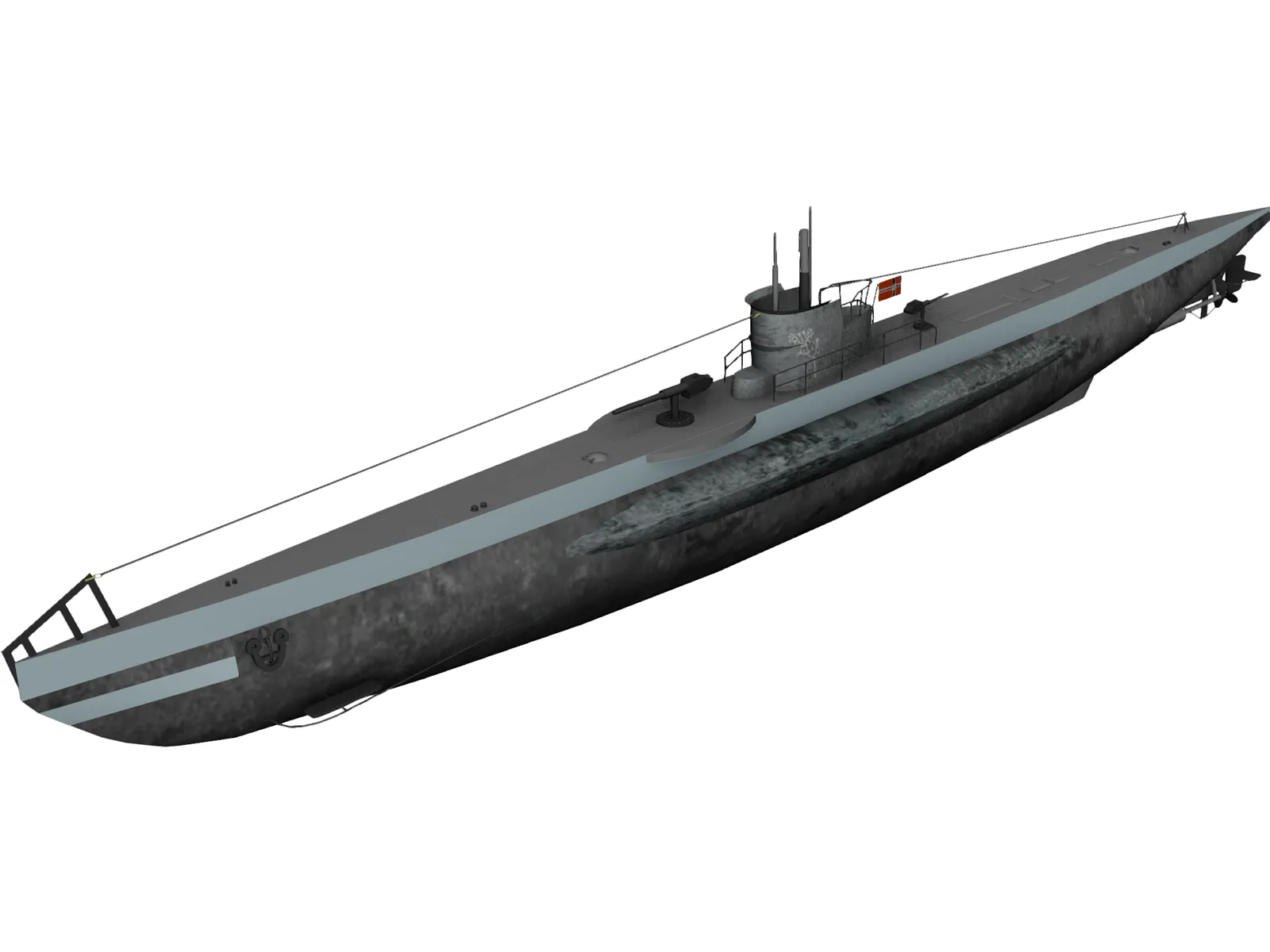 DKM U-boat type VII 3D Model main preview