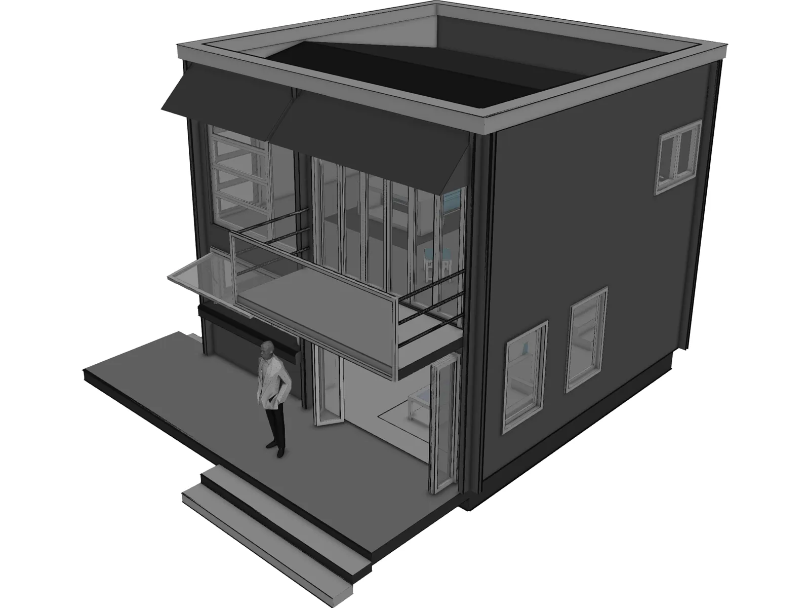 Beach House 3D Model main preview