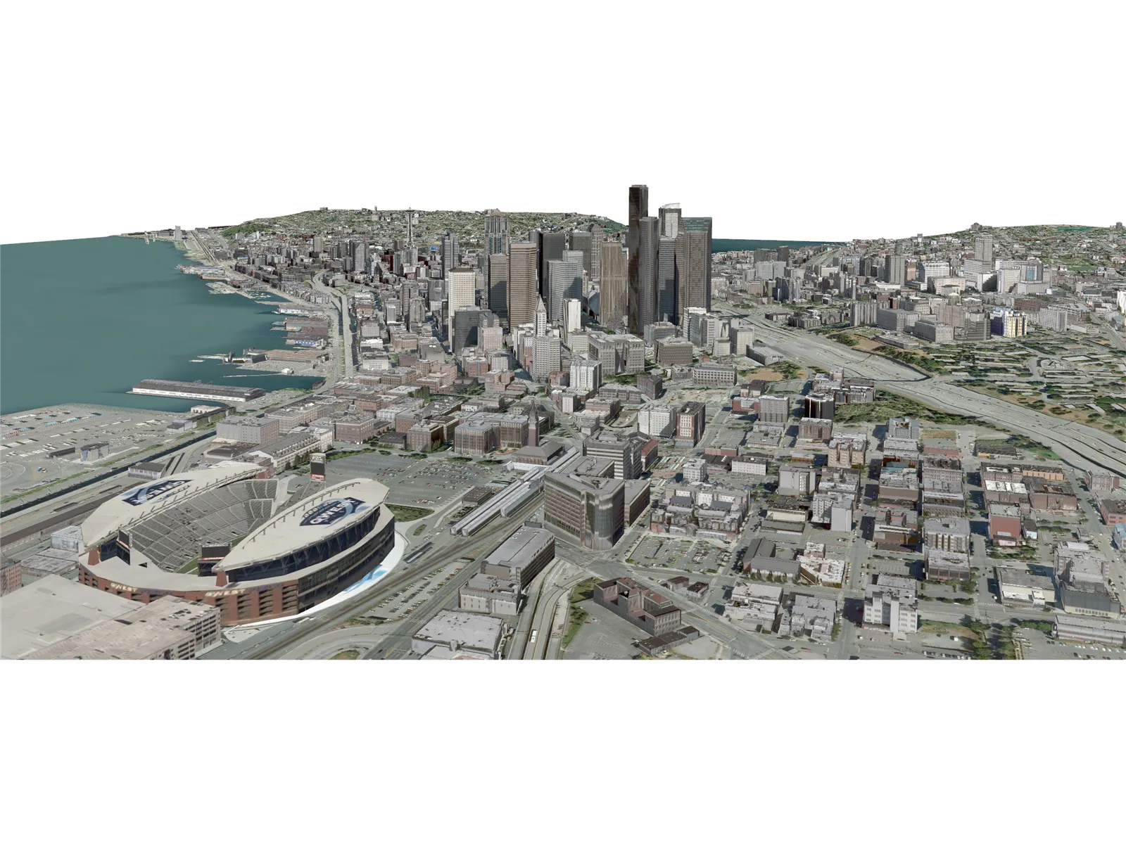 Seattle City 3D Model main preview