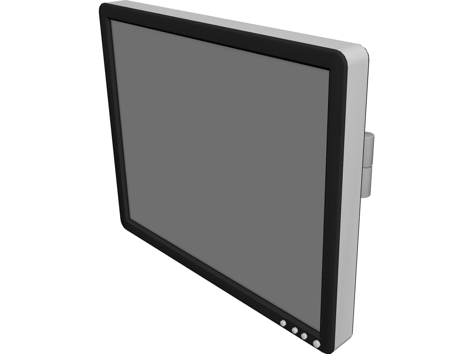 Dell 1704FPVt Monitor with Peerless LCS-KLA Wall Mount Arm 3D Model main preview