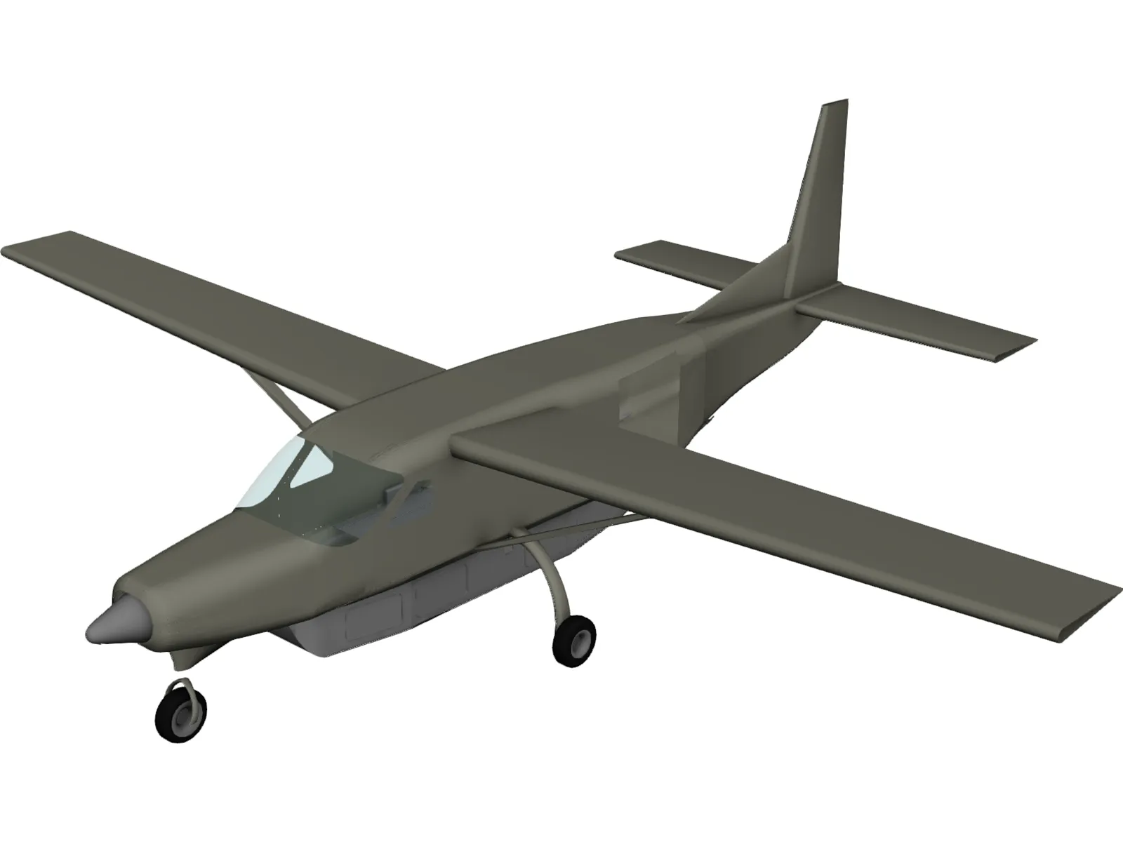 Cessna 208B CargoMaster N124GL with Travel Pod 3D Model main preview