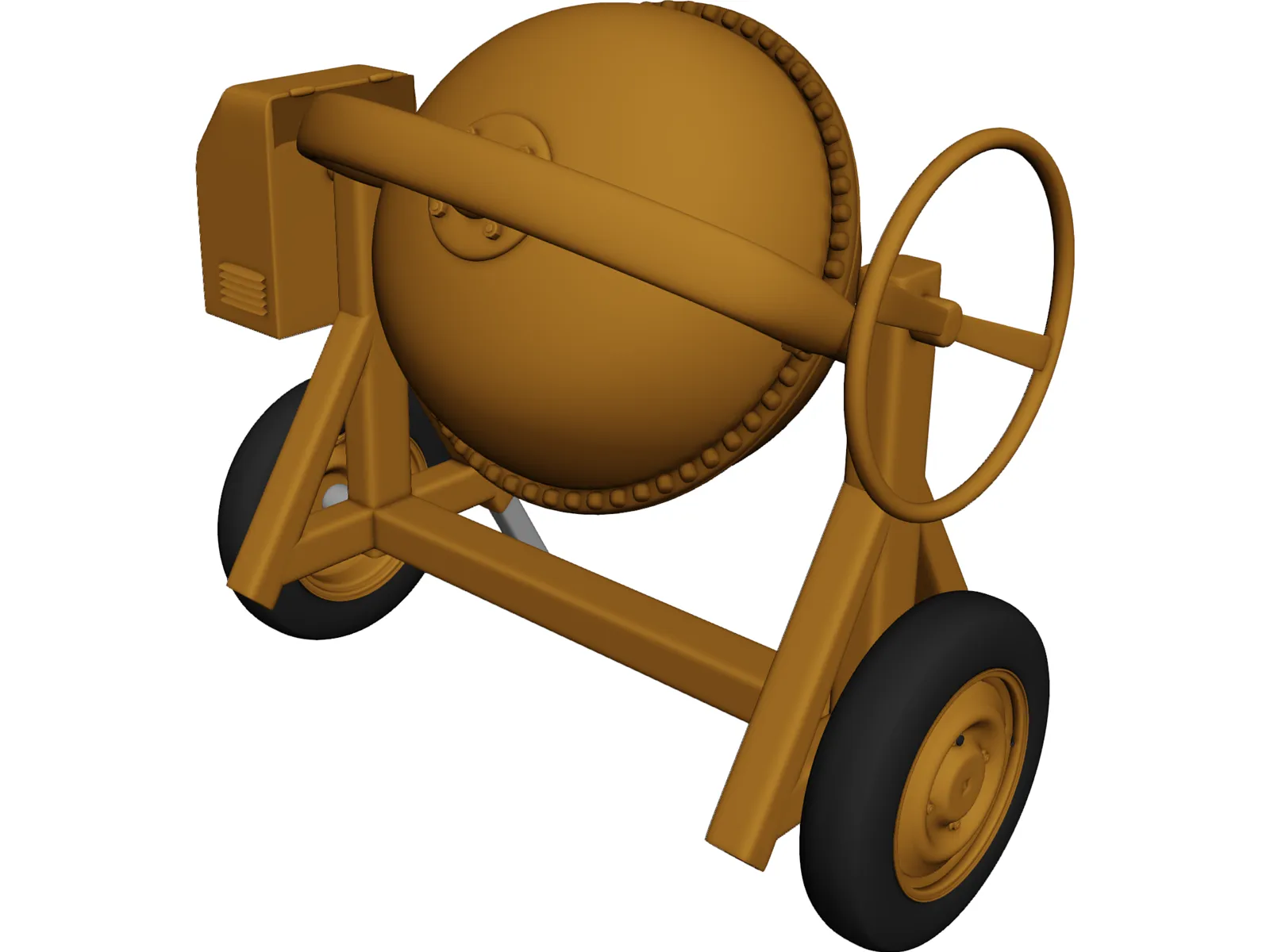 Cement Mixer 3D Model main preview
