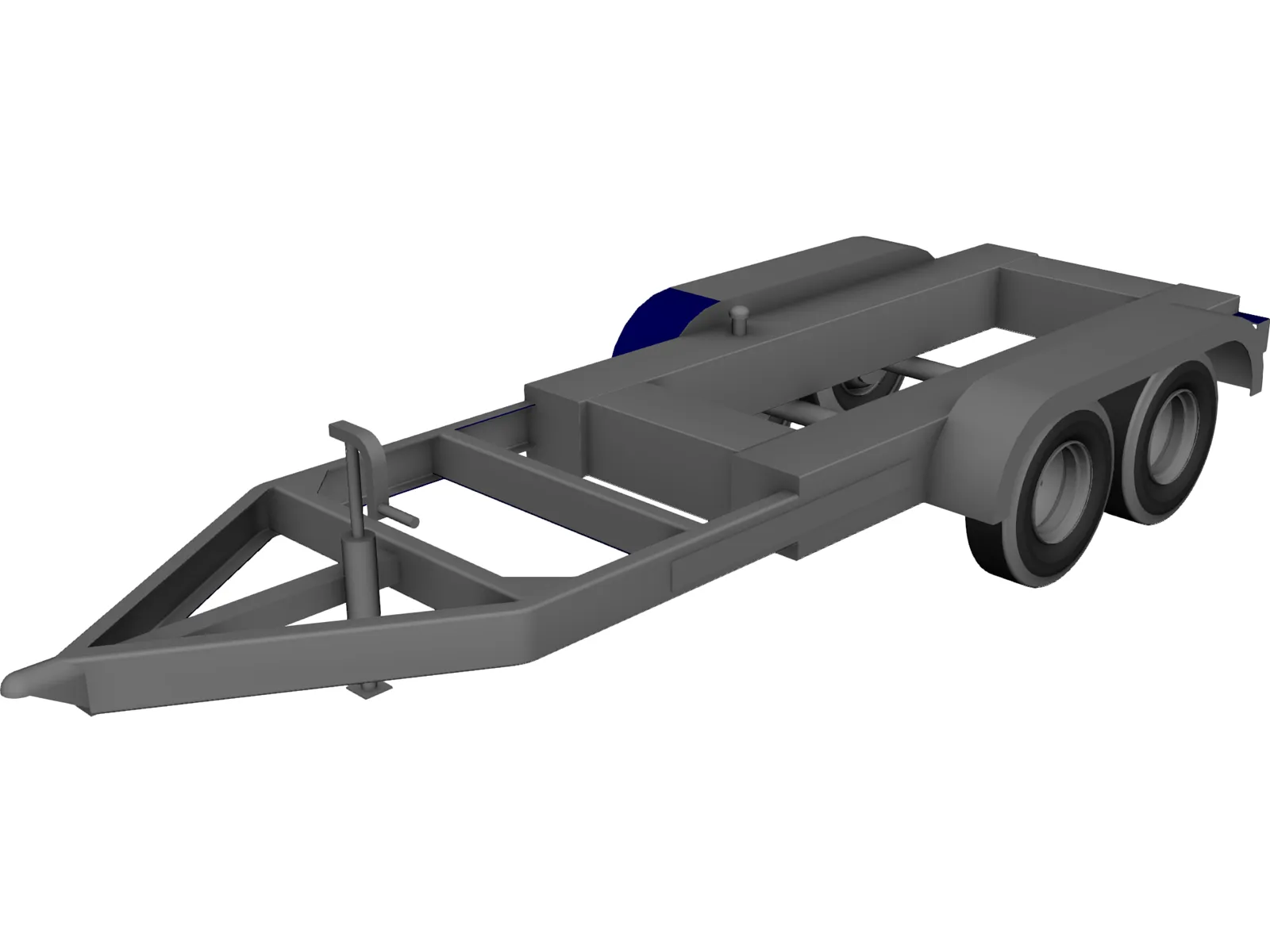 Trailer 160 Gallon Tank 3D Model main preview
