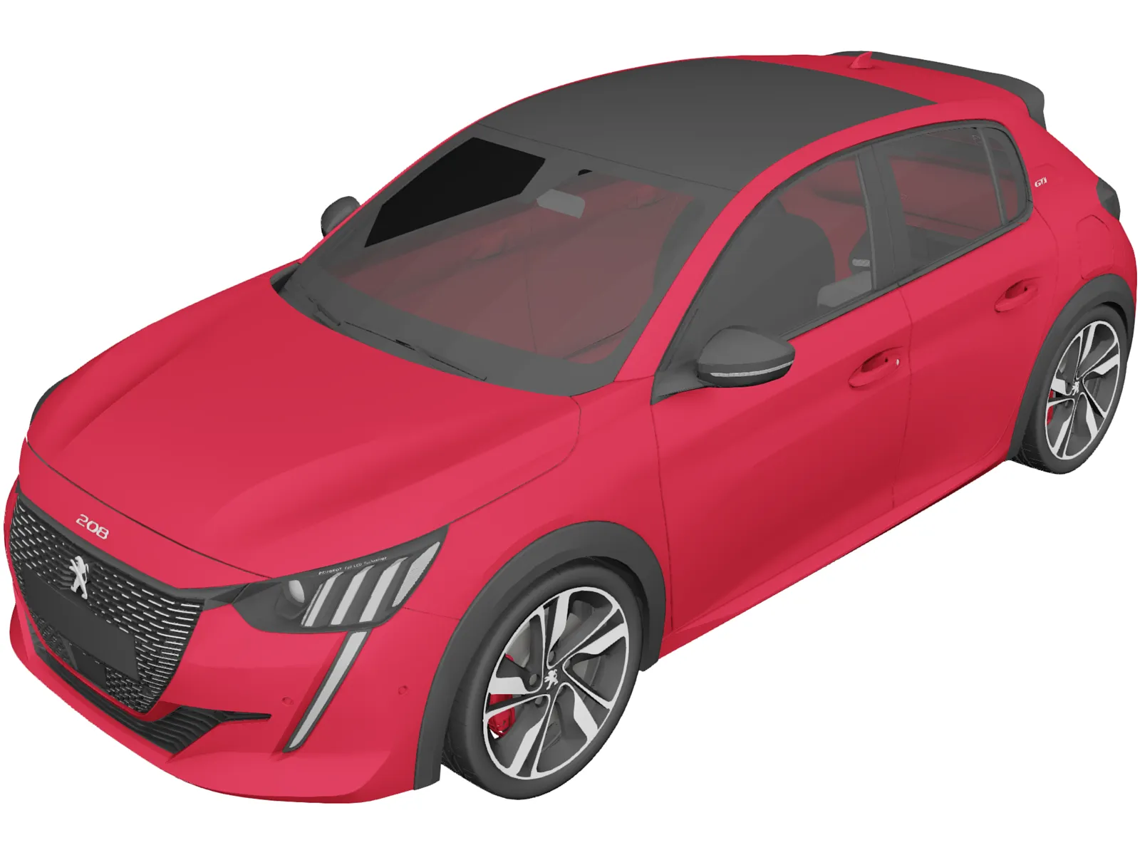 Peugeot 208 GTi Concept (2021) 3D Model main preview
