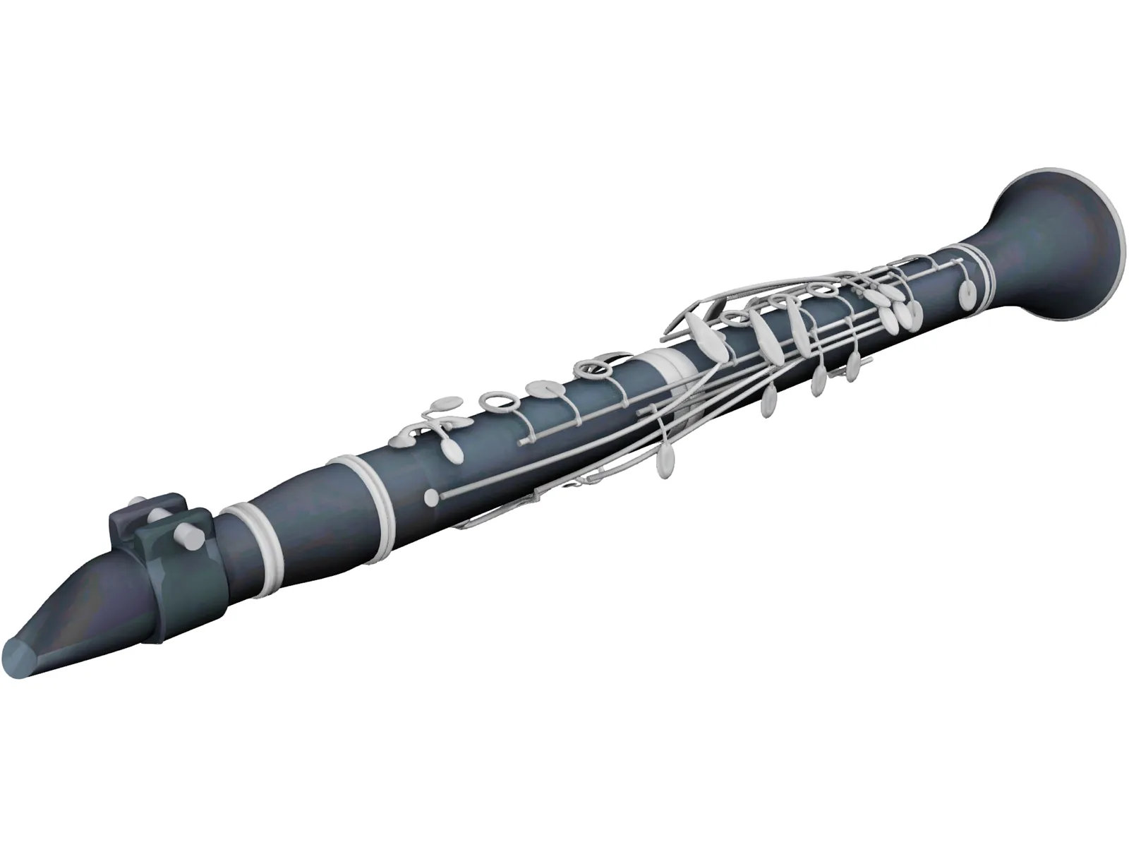 Clarinet 3D Model main preview