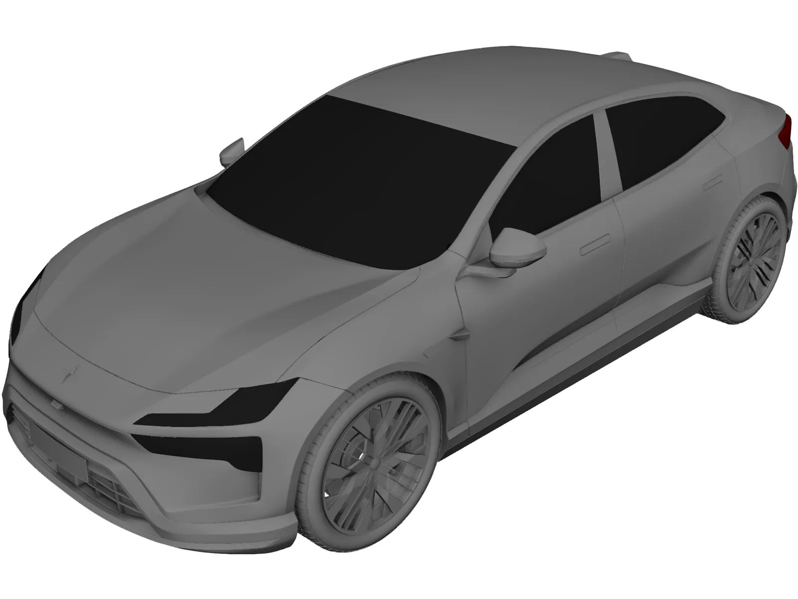 Polestar 4 (2024) 3D Model main preview