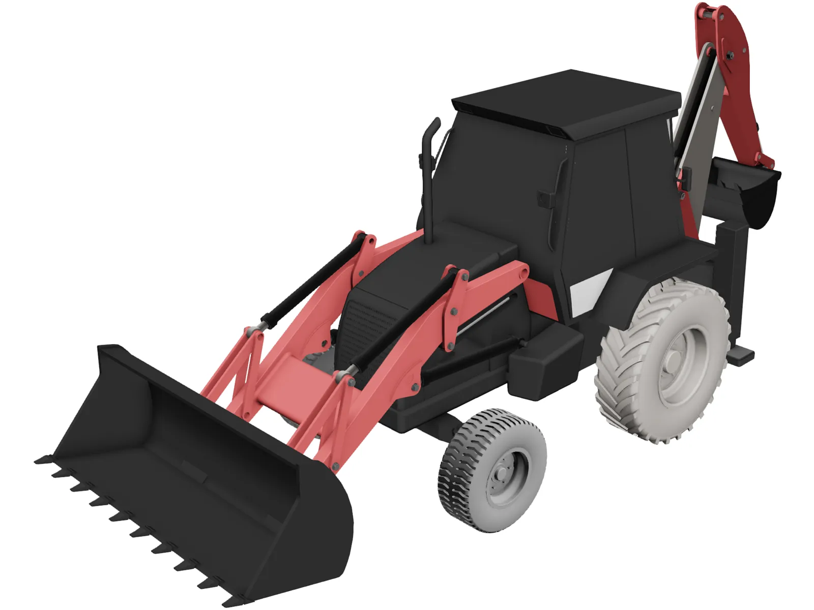 Wheel Loader 3D Model main preview